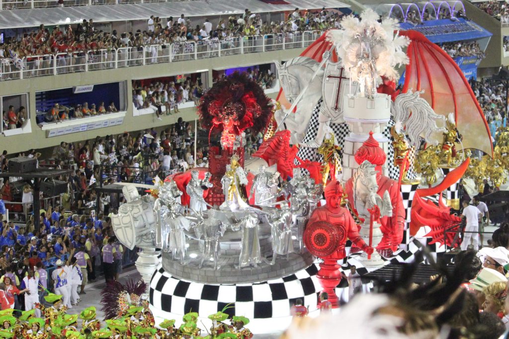 Le Sambodrome Marquês de Sapucaí pendant les défilés du carnaval de Rio