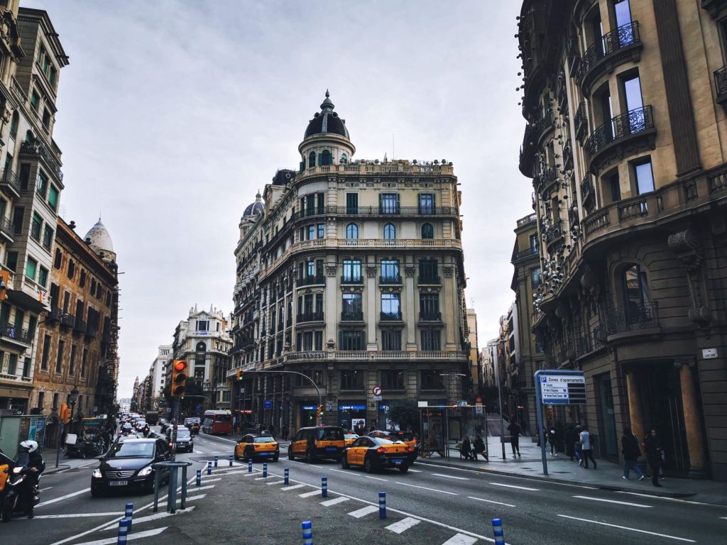 Barcelona street architecture spain
