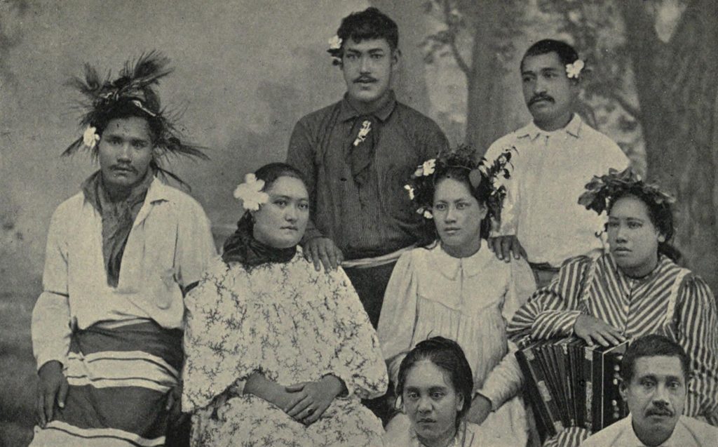 Scène de marché traditionnel à Tahiti en Polynésie française