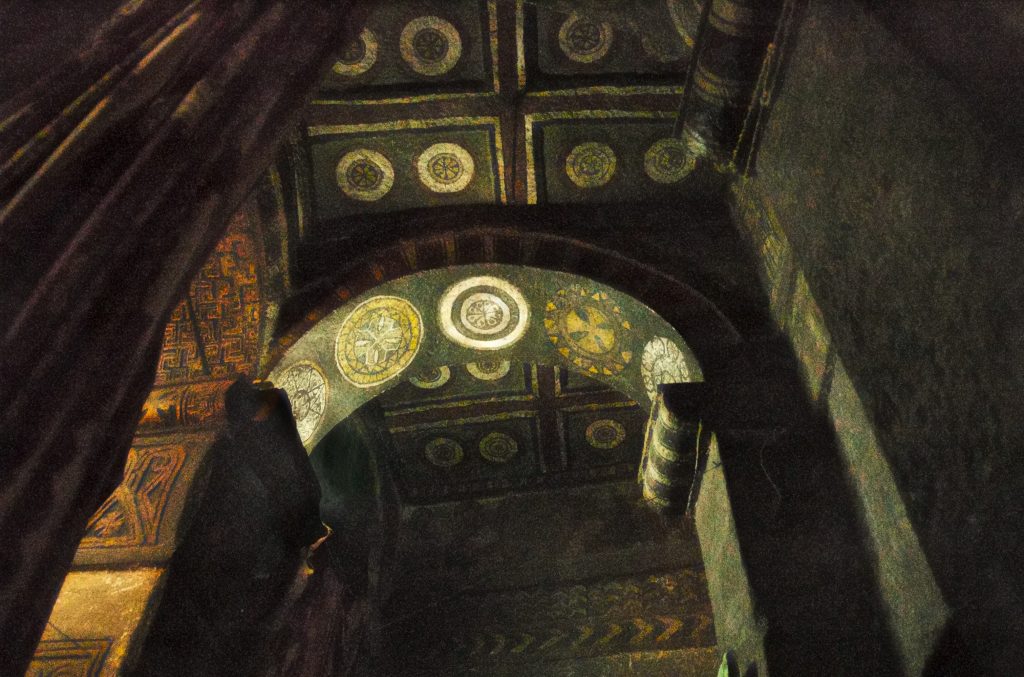 Intérieur sculpté de l'église Bete Maryam à Lalibela