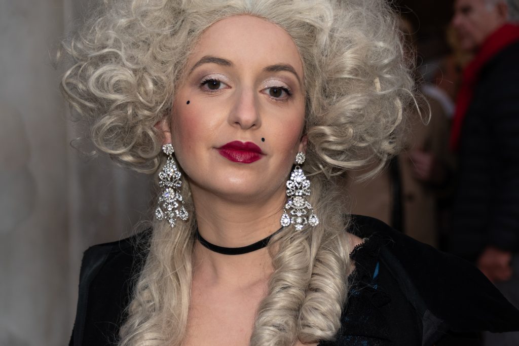Costume baroque au carnaval de Venise